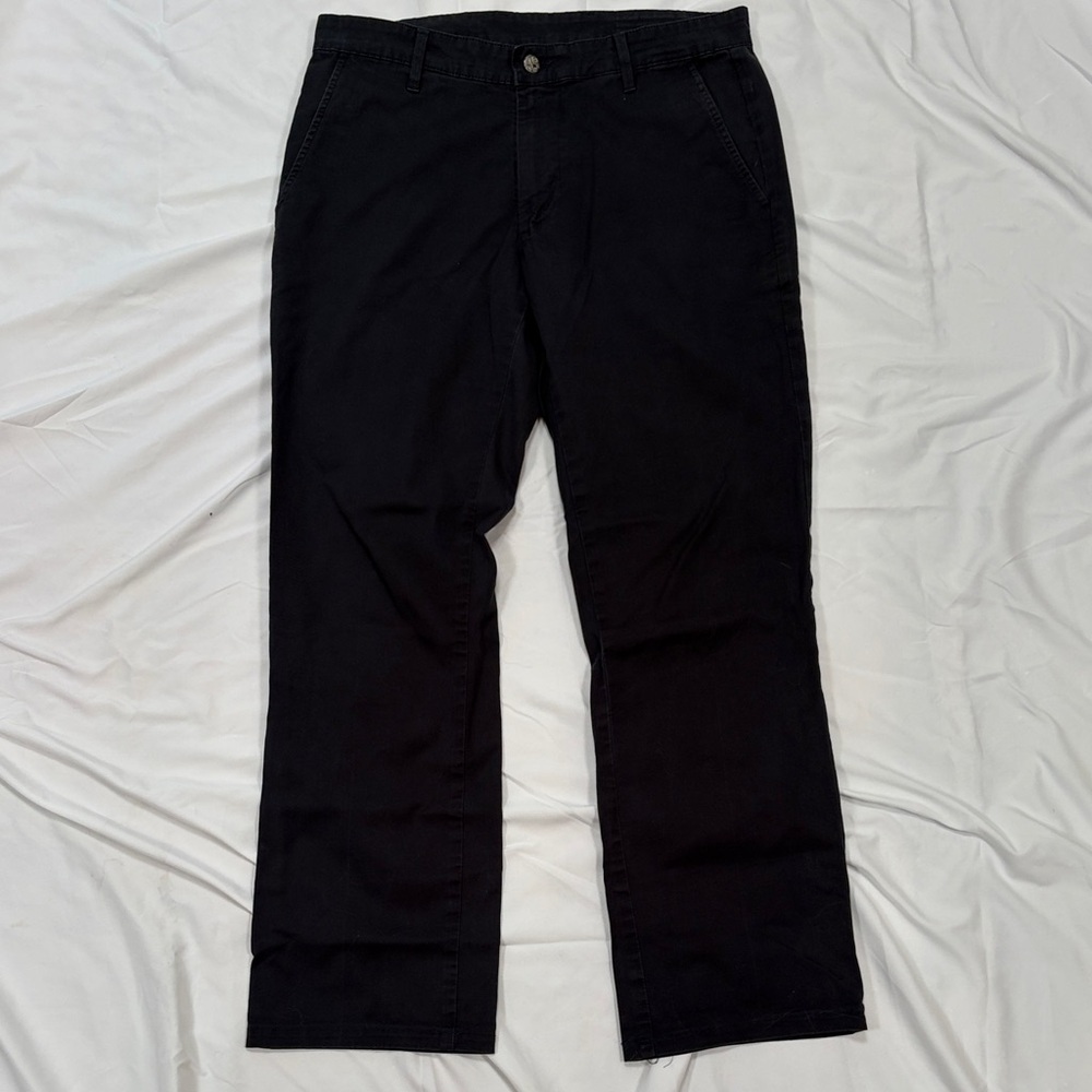 Adriano Goldschmied Classic Blue flat-front chinos
